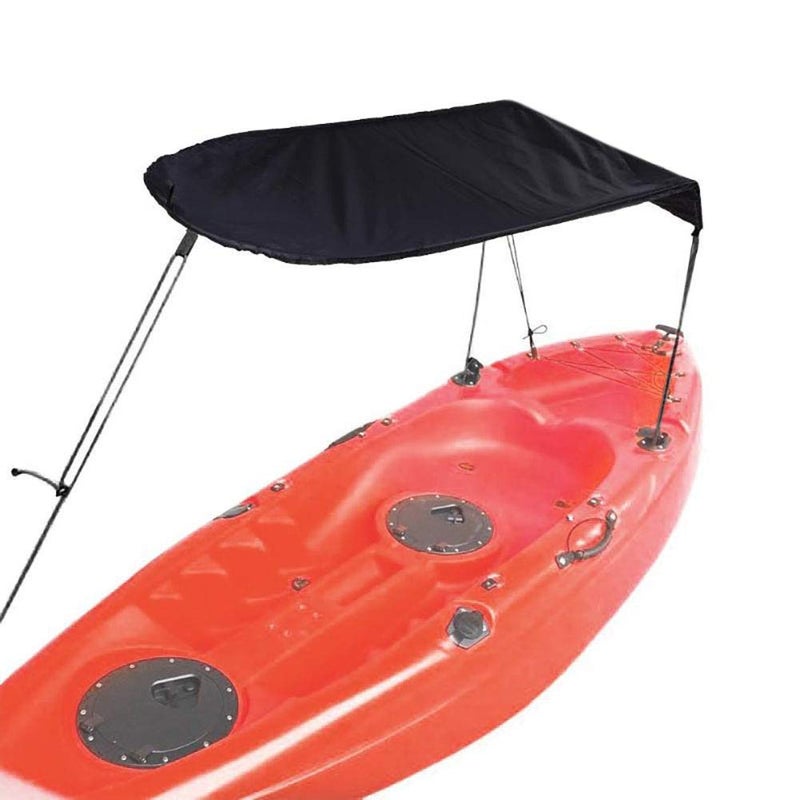 MOOCY Kayak Sun Shade Canopy - UV Protection Waterproof Oxford Cloth, Tool-Free Installation for 9-11FT Kayaks/Canoes, Includes Protable Bag - Image 1